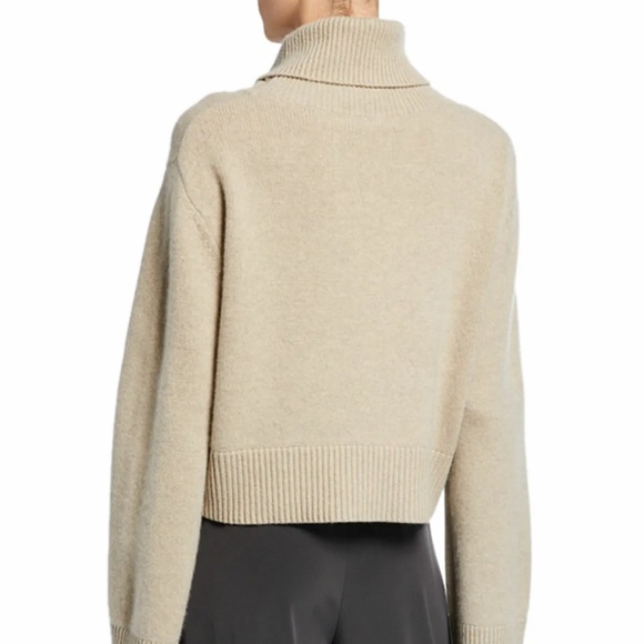 CO Collections / Boxy Cropped Cashmere/Wool Turtleneck Sweater - Picture 2 of 6